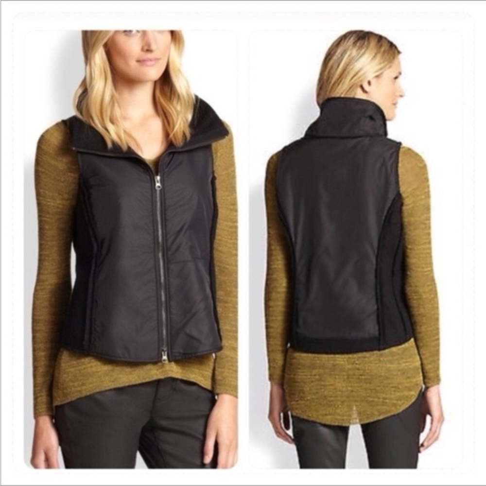 Eileen Fisher Black Sleek Wool Vest